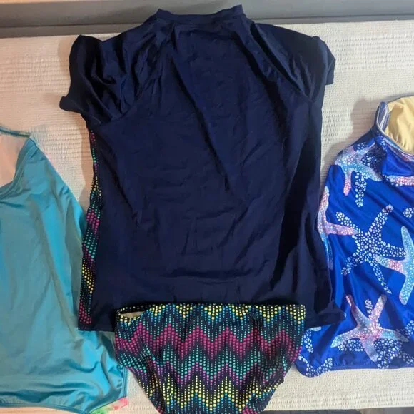 Bundle of 3 Lands' End Swimsuits Girls Size 16+